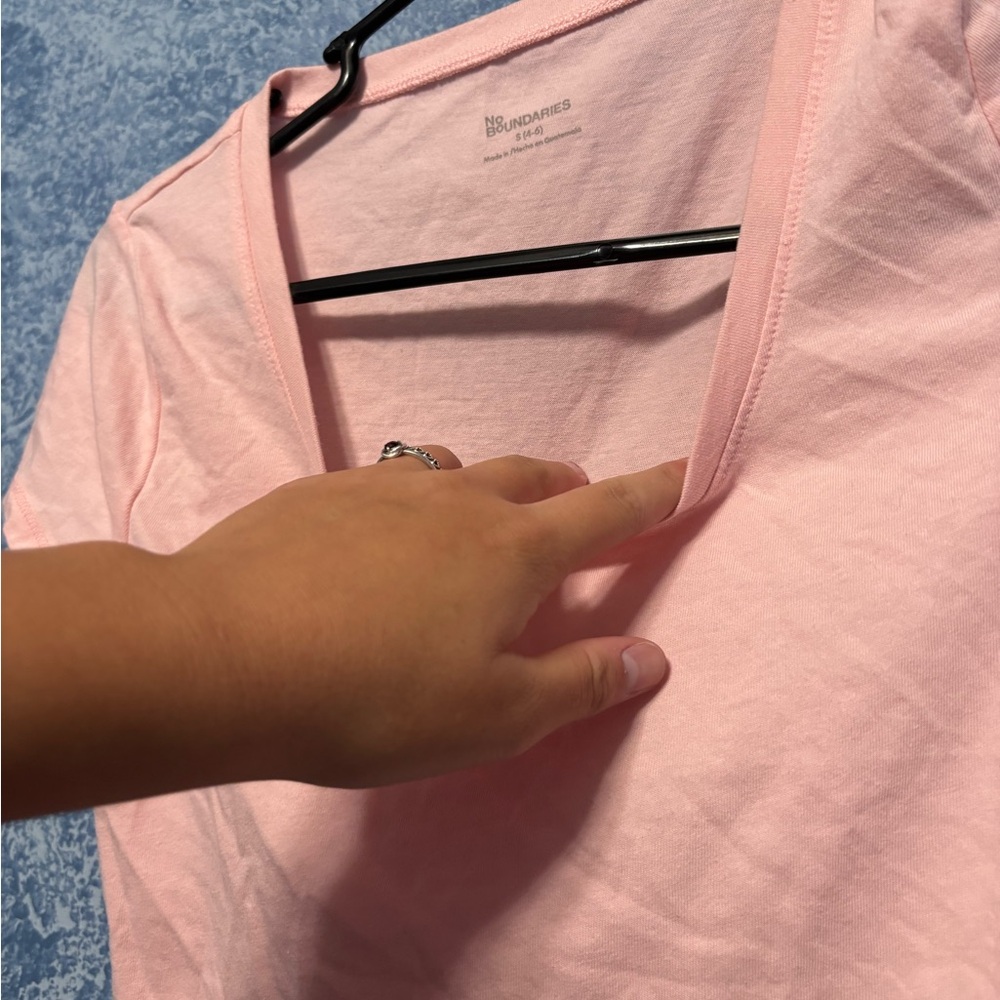 No Boundaries Light Pink Short Sleeve Tee